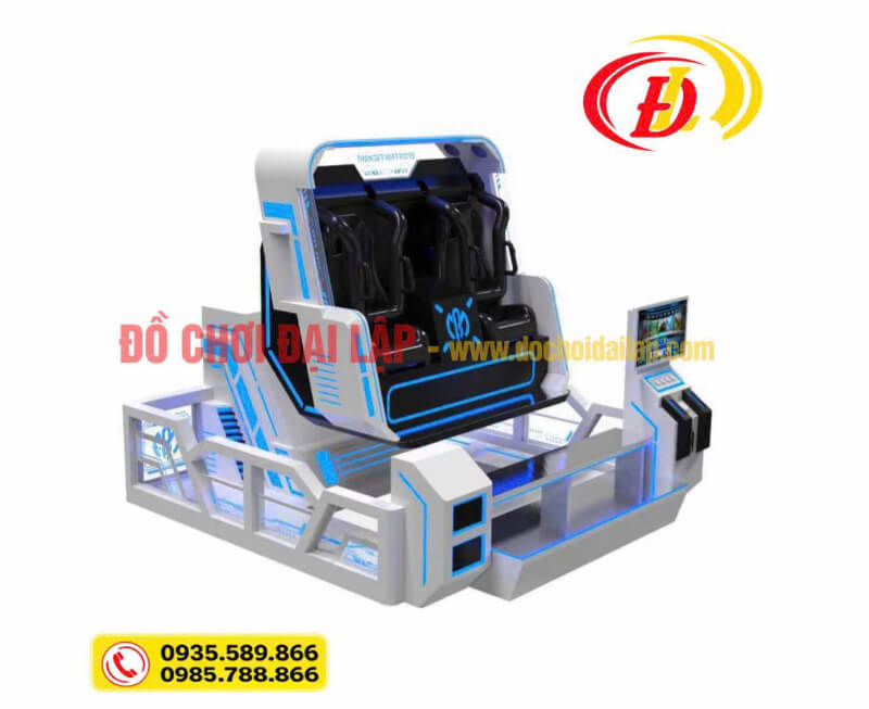 Máy game 9D VR thực tế ảo 2 ghế trắng xanh tại Đồ Chơi Đại Lập