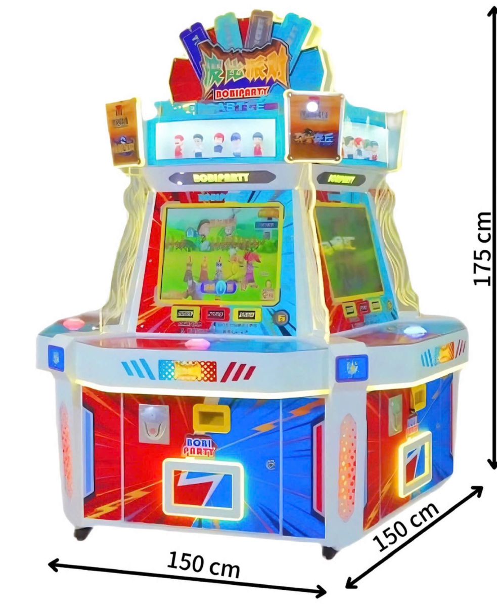 Kích thước máy bắt bò Bobi Party ngang 150cm sâu 150cm cao 175cm