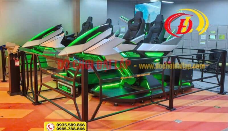 Máy game 9D VR thực tế ảo chuyển động xanh lá tại Đồ Chơi Đại Lập