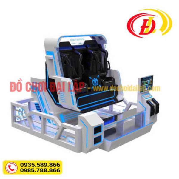 Máy Game 9D VR Thực Tế Ảo 2 Ghế Trắng Xanh