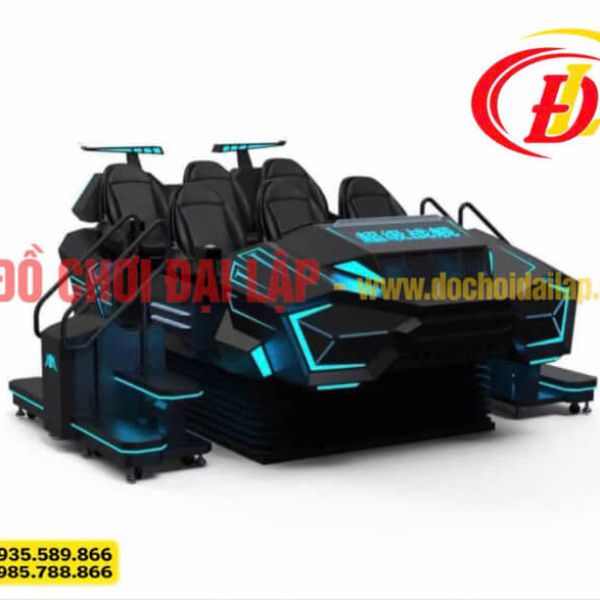 Máy Game 9D VR Thực Tế Ảo Nhiều Ghế Đen Xanh